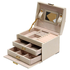 Large Armoire Jewelry Chest with Clasp - Rosecolor