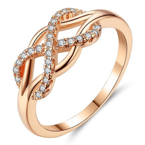 Rose Colors Cubic Zirconia Infinite Ring