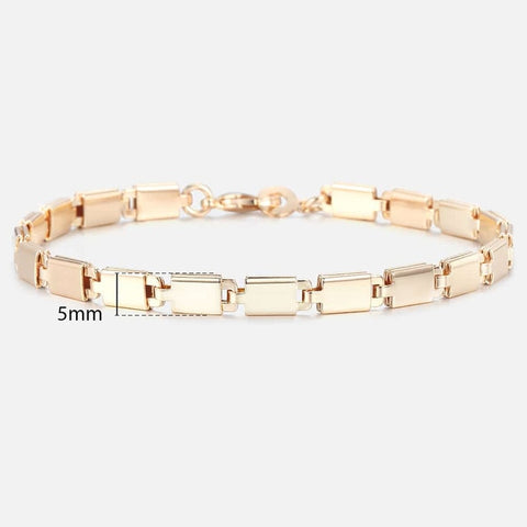 Image of 20cm Gold Plated Bracelet - Rosecolor