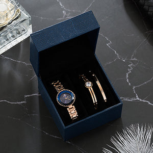 Luxury Blue Face Diamond  Watch - Rosecolor