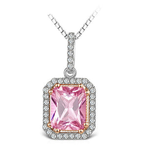 Natural Pink Gemstone Necklace - Rosecolor