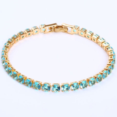 Image of Luxury 4mm Cubic Zirconia Tennis Bracelet - Rosecolor