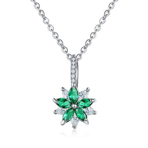 Cubic Zircon Star Pendant Necklace - Rosecolor