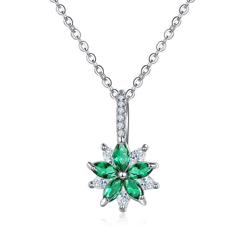 Image of Cubic Zircon Star Pendant Necklace - Rosecolor