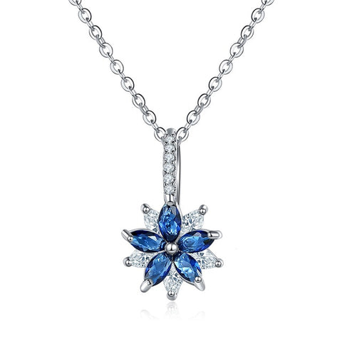 Image of Cubic Zircon Star Pendant Necklace - Rosecolor