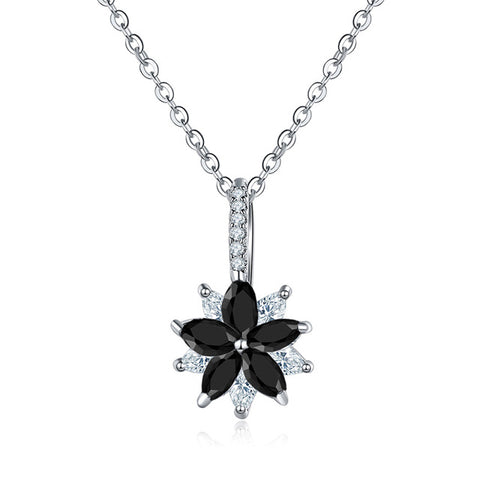 Image of Cubic Zircon Star Pendant Necklace - Rosecolor