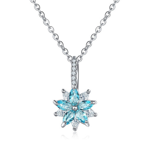 Image of Cubic Zircon Star Pendant Necklace - Rosecolor