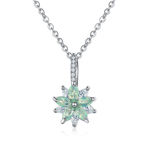 Image of Cubic Zircon Star Pendant Necklace - Rosecolor