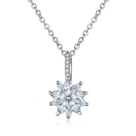 Image of Cubic Zircon Star Pendant Necklace - Rosecolor