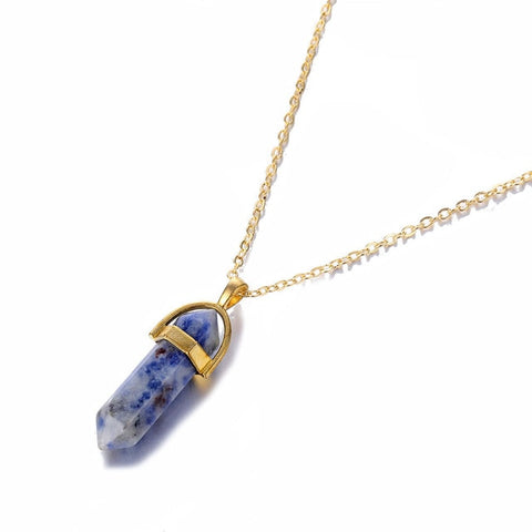 Image of Quartz Pendant Necklace - Rosecolor