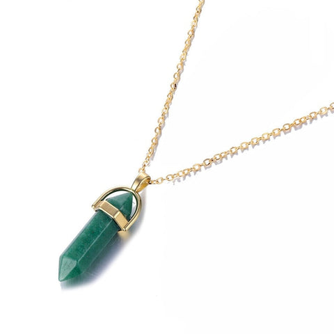 Image of Quartz Pendant Necklace - Rosecolor
