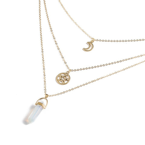 Image of Quartz Pendant Necklace - Rosecolor