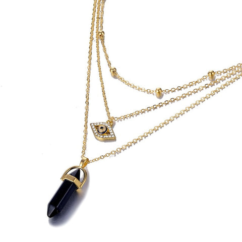 Image of Quartz Pendant Necklace - Rosecolor
